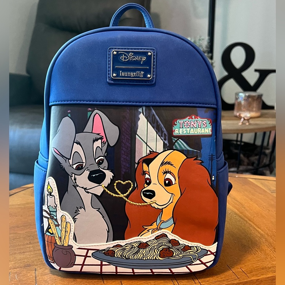 LOUNGEFLY Disney Lady and the Tramp Spaghetti Mini Backpack - BRAND NEW